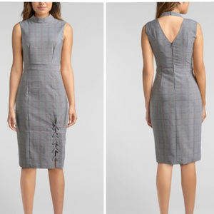 XOXO Glen Plaid Halter Midi Dress